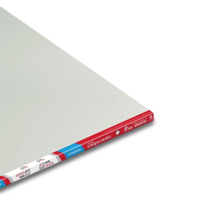 แผ่นยิปซั่มขอบลาด ธรรมดา 120x240 ซม. หนา 9 มม. ตราช้าง SCG