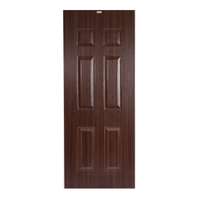 ประตู UPVC สำหรับภายใน UNIX รุ่น UP-6 สี Coffee Walnut 70x200 ซม. (เจาะลูกบิด)
