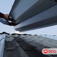 บริการซ่อมหลังคารั่วด้วยวิธี Top up Roof SCG สำหรับกระเบื้องหลังคาลอนคู่