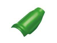 ครอบโค้งตะเข้ ลอนคู่ เขียว