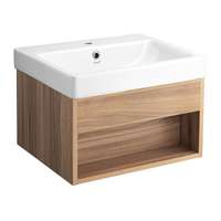 COTTO ตู้เก็บของสำหรับอ่างล้างหน้า รุ่น V00162 PW Melamine H Cabinet for C01561 สีลายไม้ สีลายไม้