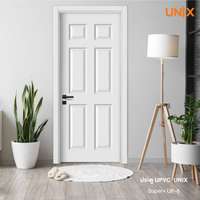 ประตู UPVC UNIX สำหรับภายนอก UP-6 ผิวA 80x200 สีขาว เจาะลูกบิด