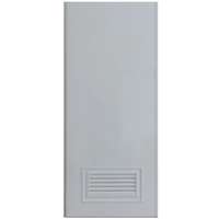 ประตู PVC UNIX รุ่น Super บานเรียบ+เกล็ด (L2) สีเทา 70x180 ซม. (ไม่เจาะลูกบิด)