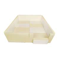 คอกกั้นเด็ก GEKO หนัง PU สีไข่ไก่-ครีม ขนาด Mega 2.55x2.55 ม.