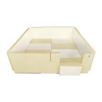 คอกกั้นเด็ก GEKO หนัง Silicone สีไข่ไก่-ครีม ขนาด 1.97x2.15 ซม. (6 ฟุต)