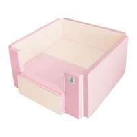 คอกกั้นเด็ก GEKO หนัง PU สีชมพู-ครีม ขนาด Compact 1.35x1.35 ม.