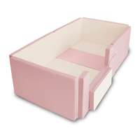 คอกกั้นเด็ก GEKO หนัง PU สีชมพู-ครีม ขนาด Standard 1.35x2.55 ม.