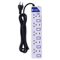 รางปลั๊ก TOSHINO รุ่น ET-9155M รางปลั๊ก 5 ช่อง 5 สวิตช์ สายยาว 5 ม. (10A/2300W) (สีขาว)