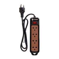 TOSHINO ปลั๊กไฟ 4 ช่อง สายไฟยาว 3 เมตร รุ่น N1-375-3M BK มอก.