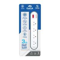 DATA ปลั๊กไฟ 4 ช่อง 1 สวิทซ์ สายไฟยาว 2 เมตร รุ่น AP4156 สีเทา มอก.