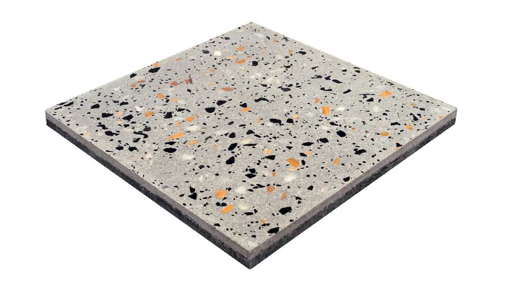 กระเบื้องหินขัดสำเร็จรูป เอสซีจี รุ่น Terrazzo Prompt เบอร์ 3306 สีขาว ขนาด 50x50x3.2 ซม. 