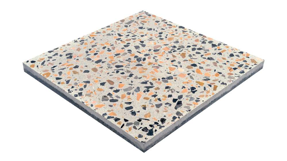 กระเบื้องหินขัดสำเร็จรูป เอสซีจี รุ่น Terrazzo Prompt เบอร์ 3359 สีขาว ขนาด 50x50x3.2 ซม. 