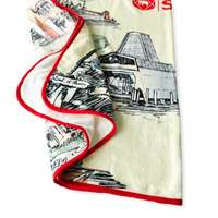 ผ้าห่ม นาโน Heritage SCG สีครีม-แดง 