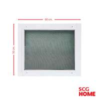 หน้าต่าง Aluminium กระจกซ้อน  60x50 ซม. สีขาว SCG HOME