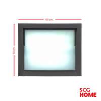 หน้าต่าง Aluminium กระจกซ้อน  60x50 ซม. สีดำ SCG HOME