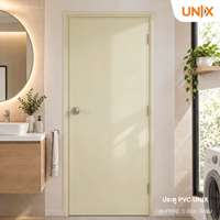 ประตู PVC UNIX รุ่น Super บานเรียบ (L1) สีครีม 70x200 ซม. (เจาะลูกบิด)