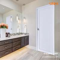 ประตูพร้อมวงกบ UPVC UNIX รุ่น Super+ BR1 สีขาว 70x200 ซม. (เจาะลูกบิด)
