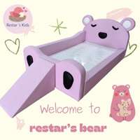Restars kids เตียงวางพื้น รุ่น Bed Bear ชมพู