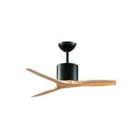 พัดลมเพดานใบพัดไม้แท้ รุ่น KEN SOLID WOOD 40นิ้ว DR สีดำ/เมเปิ้ล พร้อมรีโมท