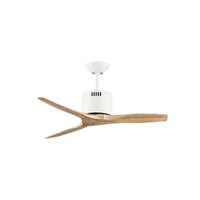 พัดลมเพดานใบพัดไม้แท้ รุ่น KEN SOLID WOOD 40นิ้ว DR สีขาว/เมเปิ้ล พร้อมรีโมท
