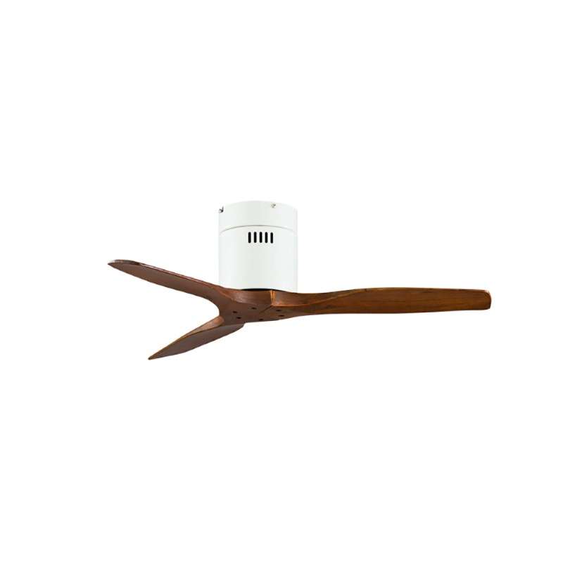 พัดลมเพดานใบพัดไม้แท้ รุ่น KEN SOLID WOOD 40นิ้ว HR สีขาว/โอ๊ค พร้อมรีโมท