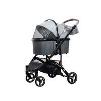 รถเข็นสำหรับสัตว์เลี้ยง Petology - Piccolocane รุ่น CARINO สีเทาสว่าง/เทามืด