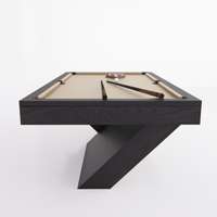 ชุดโต๊ะพูล Eightpool รุ่น  Z design  พร้อมแผ่นท็อป โต๊ะกินข้าว  ขนาด 8 ฟุต สีดำ