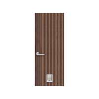 ประตูพอลิสไตรีน-ภายใน พร้อมประตูแมว (Size S) LINEDEKOR รุ่น Vertical สีโรสวูด 90x200 ซม.