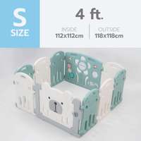 คอกกั้นเด็ก Bebeplay รุ่น Hug Bear ขนาด S/4 ฟุต สีเขียวขาว