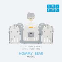 คอกกั้นเด็ก Bebeplay รุ่น Robin Bird ขนาด L/6 ฟุต สีเทาขาว