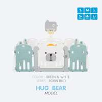 คอกกั้นเด็ก Bebeplay รุ่น Robin Bird ขนาด L/6 ฟุต สีเขียวขาว