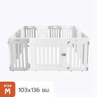 คอกสุนัข Hosttail รุ่น Pethome M เทา ขาว