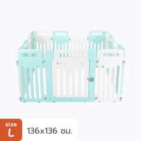 คอกสุนัข Hosttail รุ่น Pethome ExtraHeight 73 cm ขนาด L เขียวขาว