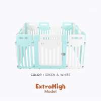 คอกสุนัข Hosttail รุ่น Pethome ExtraHeight 73 cm ขนาด XL เขียวขาว