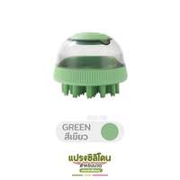 แปรงซิลิโคนสำหรับนวดพร้อมช่องใส่แชมพู Hosttail สีเขียว