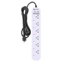 รางปลั๊ก TOSHINO รุ่น JT6-5M รางปลั๊ก 6 ช่อง 6 สวิตช์ สายยาว 5 ม. (16A/3600W)(สีขาว)