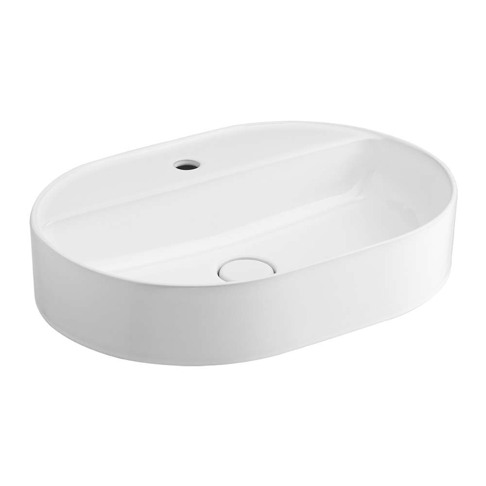 COTTO อ่างล้างหน้า วางบนเคาเตอร์ C003617 WH Sensation-Capsule AC Lav
