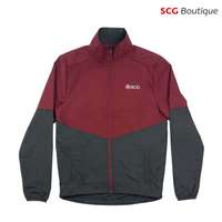 แจ็คเก็ตผ้าร่ม สปอร์ตตัดต่อ เทาแดง M 44