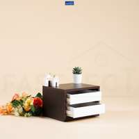 ตู้จัดระเบียบ 2 ลิ้นชัก FASTTECT สีเวงเก้-ขาว