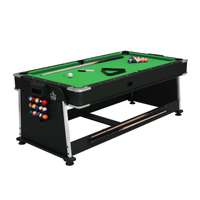 โต๊ะพูล Pool Billiard Table 4IN1 อุปกรณ์พร้อมเล่น ขนาด 7ฟุต สักหลาดเขียว