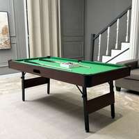 โต๊ะพูล Pool Billiard Table พับได้ รุ่น V.19 ขนาด 6 ฟุต สักหลาดสีเขียว