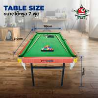 โต๊ะพูล Pool Billiard Table พับได้ รุ่น V.21 ขนาด 7 ฟุต  สักหลาดสีเขียว