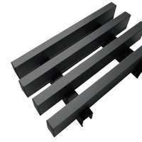 ระแนงเหล็กลายไม้ ขนาด 20x50x6000 mm. กราไฟต์ (Garphite)