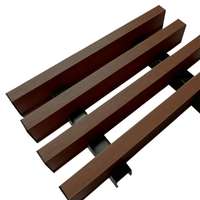 ระแนงเหล็กลายไม้ ขนาด 20x50x6000 mm. สีวอลนัท (Walnut)