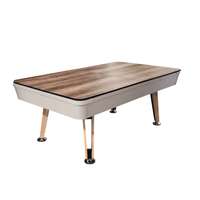 โต๊ะพูล  รุ่น V.22 ขนาด 8 ฟุต โต๊ะสีขาว สักหลากสีเทา