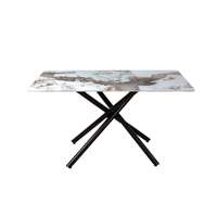 โต๊ะอาหาร KIOSK รุ่น DI-2538 หน้าท็อปเซรามิก ลาย Gloss Pandora 140ซม.