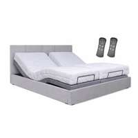 The Bed Signature สินค้าพร้อมติดตั้งเตียงปรับระด้บไฟฟ้าพร้อมที่นอนยางพารา 7ฟุต (3.5ฟุต+3.5ฟุต) สีเทา