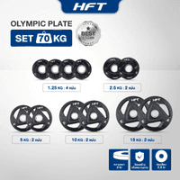 SET แผ่นน้ำหนัก HFT รุ่น Olympic 70 KG. - Homefittools