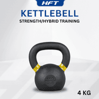 Kettlebell ดัมเบิ้ลหูหิ้ว สีดำด้าน 4 KG. - Homefittools