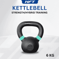 Kettlebell ดัมเบิ้ลหูหิ้ว สีดำด้าน 6 KG. - Homefittools